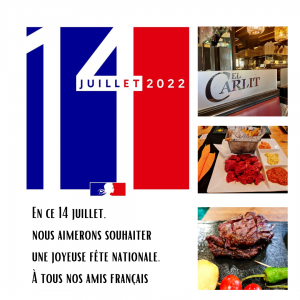 En ce 14 juillet, nous aimerons souhaiter une joyeuse fête nationale. À tous nos amis français.